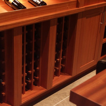 Sapele Wine Display Cabinetry