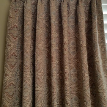 Newmes home dining room goblet pleat drapes