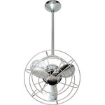 Matthews Fan Company - Bianca Direcional 13" Directional Ceiling Fan, Polished Chrome Finish - Unique and versatile, the fan head of the Bianca Direcional ceiling fan can be infinitely positioned in a 180-degree arc, forward and reverse, to provide maximum, directional airflow. The Bianca can be hung in small, awkward spaces or in front of HVAC ducts to make more efficient the heating, ventilation or air conditioning of any space.