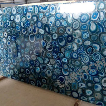 Blue agate slabs--semi-precious stone