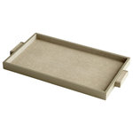 Cyan - Melrose Tray, Shagreen, Medium - Varying textures from this medium shagreen tray create dimension in any living room. The contrast between the leather and wood add a modern upgrade to a simple silhouette. The Melrose Tray Shagreen-MD by Cyan. Cyan Designs combines unique designs with high-end materials to bring you the very best home decor in the business. When you order a product engineered and manufactured by Cyan Designs, you're guaranteed to get a product that is built to last for years and years to come. This product will come in ship-safe packaging materials and will sure to impress!