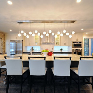 Ottawa Transitional Kitchen and stairs