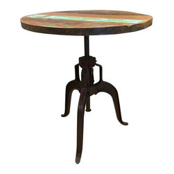Rustic Adjustable Mechanical Side Table - Side Tables And End Tables
