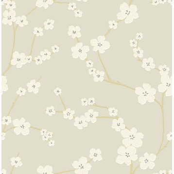 Sakura Sand Floral Wallpaper, Sample