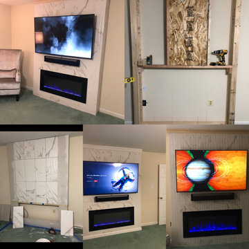 Custom Electric Fireplace Wall