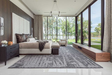 Inspiration for a contemporary bedroom remodel in Tampa