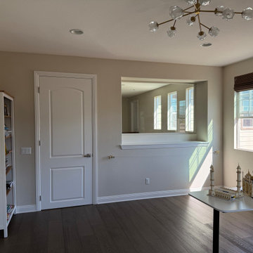 Enclosed Study Room Conversion with Custom Door and Glass Panel in Irvine