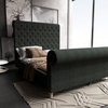 Manhattan Comfort Empire Bed Frame, Charcoal, Queen