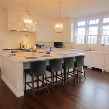 LOCUST VALLEY: 4" SELECT WHITE OAK SUPPLY/INSTALL & FINISH W DARK WALNUT/TRAFFIC