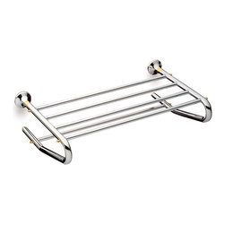 Secret Bath - Secret Bath, Chrome And Gold Towel Shelf, Filigrana Collection - Bathroom Cabinets