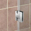 Kinkade 23.75"-24.25"x72" Frameless Hinged Shower Door, Stainless Steel