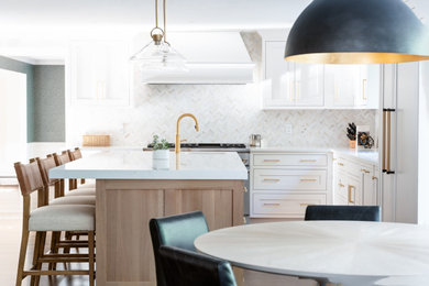 Kitchen - coastal kitchen idea in Boston
