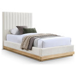 Meridian Furniture - Emmet Upholstered Bed, Cream, Twin, Chenille, Natural Finish - Indulge in the allure of the Cream Chenille Fabric Emmet Twin Bed by Meridian Furniture. Its captivating design and luxurious Cream Chenille Fabric elevate any space with effortless elegance. Crafted with precision and durability in mind, this stunning piece becomes the focal point of gatherings, fostering moments of connection and warmth. Embrace sophistication and style with the Emmet Twin Bed, a testament to exquisite taste and timeless beauty.