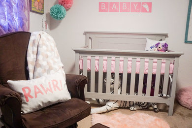 Example of an eclectic nursery design in Miami