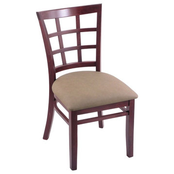 Holland Bar Stool, 3130 18 Chair, Dark Cherry Finish, Rein Thatch Seat