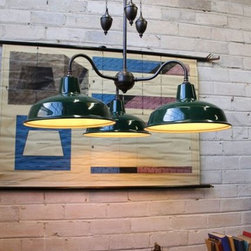 Vintage Enamel Pendant Lights - Chandeliers