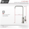 STYLISH Single Handle Stainless Steel Drinking Water Kitchen Faucet