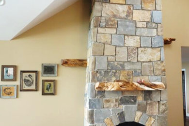 Example of a mountain style kitchen design in Other