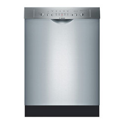 Bosch 24" Ascenta Series Dlx Recessed Handle Dishwasher, Stainless | SHE3ARL5UC - Dishwashers
