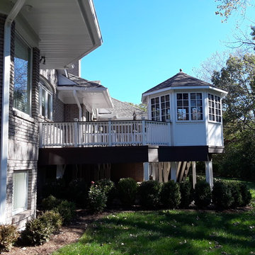 Elevated Gazebo with Timbertech Deck by Burr Ridge, IL Gazebo and Deck Builder.