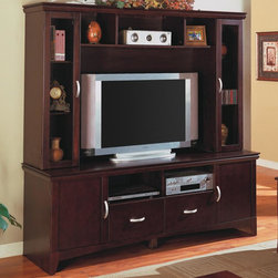 Modern Entertainment Wall Unit in Cappuccino - $1216.70 - Entertainment Centers And Tv Stands