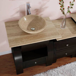 Accord Contemporary 49 Inches Modern Vessel Sink - Bathroom Vanities And Sink Consoles
