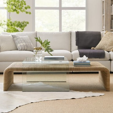 Hooker Furniture Amani Rope and Glass Cocktail Table