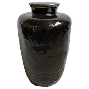 Black Jin Village Pot with Lid