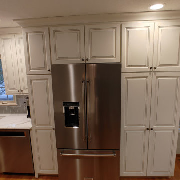 Kitchen Remodel Geneseo, IL Koch Ivory Smoke Fog MSI Calacatta Laza Quartz