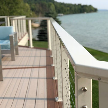 Waterfront Deck in Suttons Bay Overlooking Grand Traverse Bay