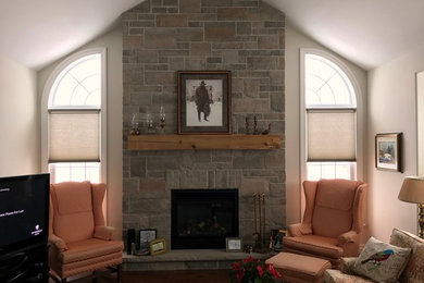 Mid-sized transitional living room photo in Other