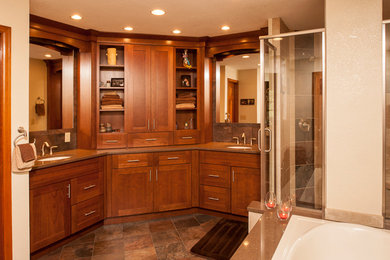 Inspiration for a transitional bathroom remodel in Denver