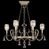 Fine Art Lamps 583840-2ST Eaton Place Silver Leaf 6 Light Chandelier