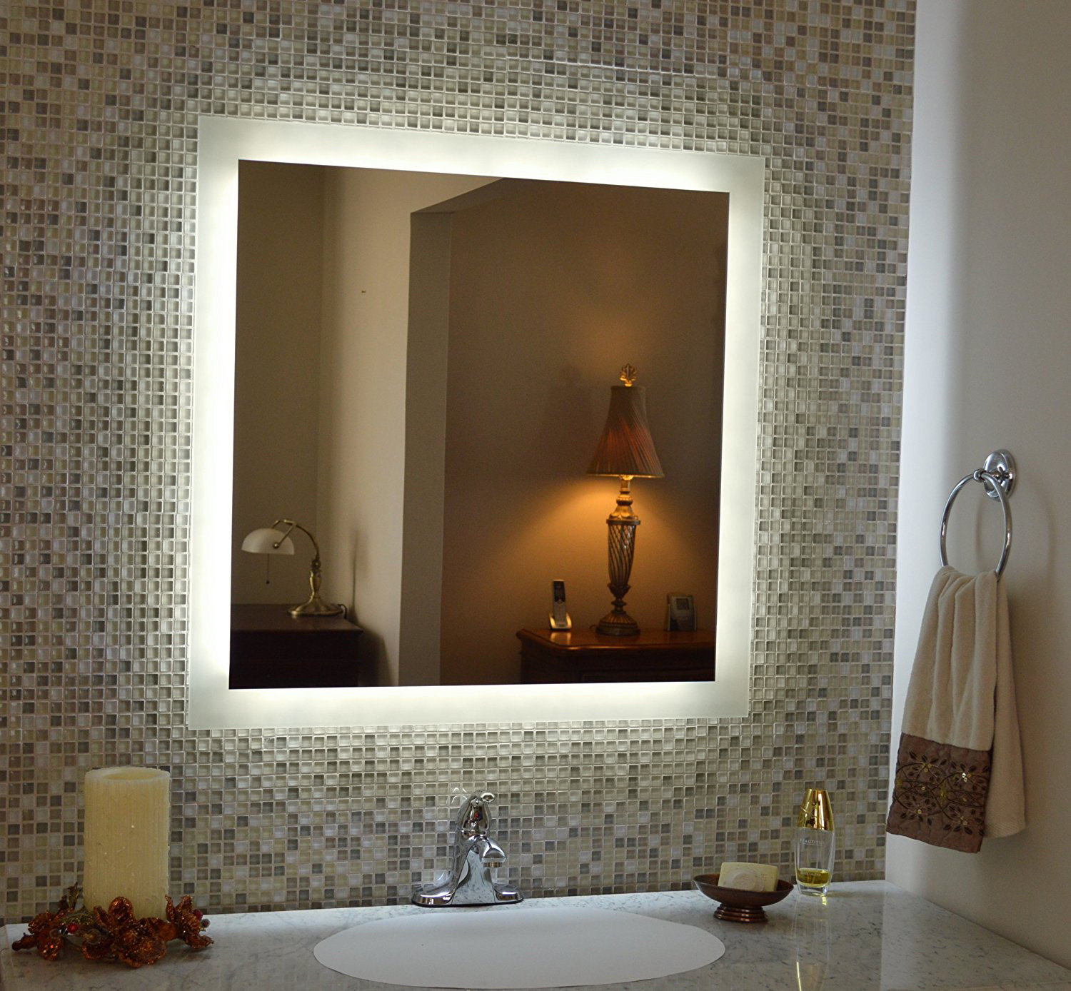 Luminous LED Mirror, 30"x36"x1.75"