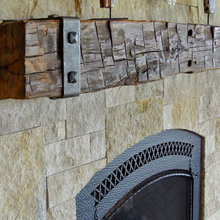 wood burning fireplace