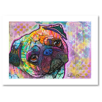Dean Russo 'Pug Love' Paper Art, 18x24, 18x24