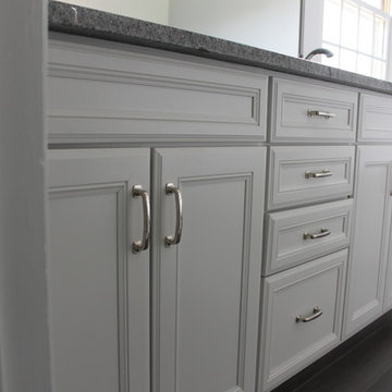 White Vanity with Chrome Hardware