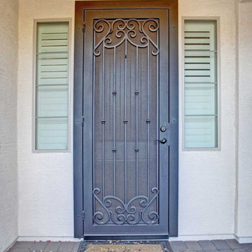 French Tip Iron Security Door with 4″ Upgraded Mounting Frame