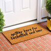 Calloway Mills Gather here for Basketball and beer Doormat, 36'' X 72''