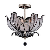 Tiepolo 3 Light Flush Mount, Firenze Clear