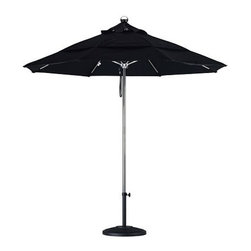California Umbrella California 9' Stainless Steel Umbrella with Fiberglass Ribs - Outdoor Umbrellas