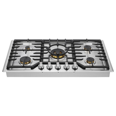 Robam 20,000 BTU Cooktop with Brass Burners, 36, 5 Burners