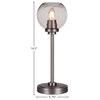 Luna 1-Light Table Lamp, Graphite/Smoke Bubble