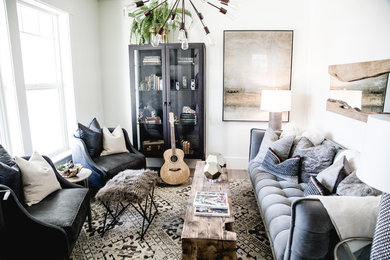 Inspiration for a contemporary living room remodel in Salt Lake City