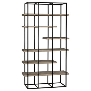CFC Furniture Cedron Bookcase, Small, Reclaimed Lumber Shelves