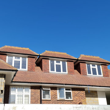 Three dormers completed as part of the Weybridge loft conversion.