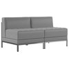 Hercules Imagination Series Leather Lounge Set, 2-Pieces, Gray