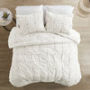 INK+IVY Percale Duvet Cover Set With Embroidery, Full/Queen