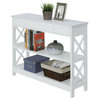 Convenience Concepts Oxford  Console Table with Drawer in White Wood Finish