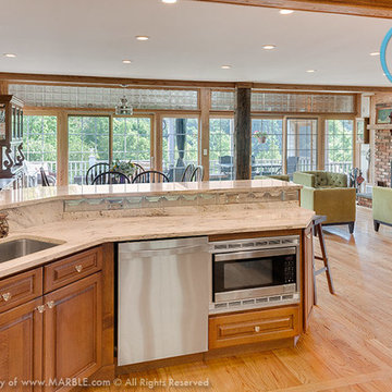 Gold Antique Granite Kitchen | Marble.com
